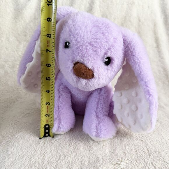 Spark Create Imagine Bunny Rabbit 10” Minky Purple Plush Sensory Rattle Crinkle - Picture 5 of 5